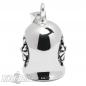 Preview: Stainless Steel Biker Bell With Lily Cross Motorcycle Lucky Bell Silver Fleur de Lis